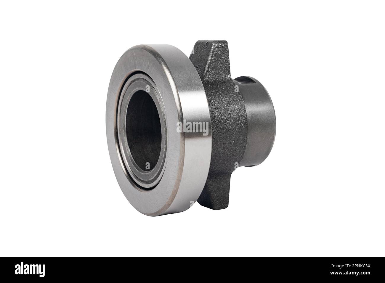 Car clutch release bearing isolated on the white background. Auto parts