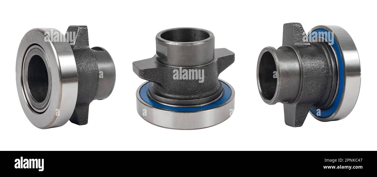 Car clutch release bearing isolated on the white background. Auto parts