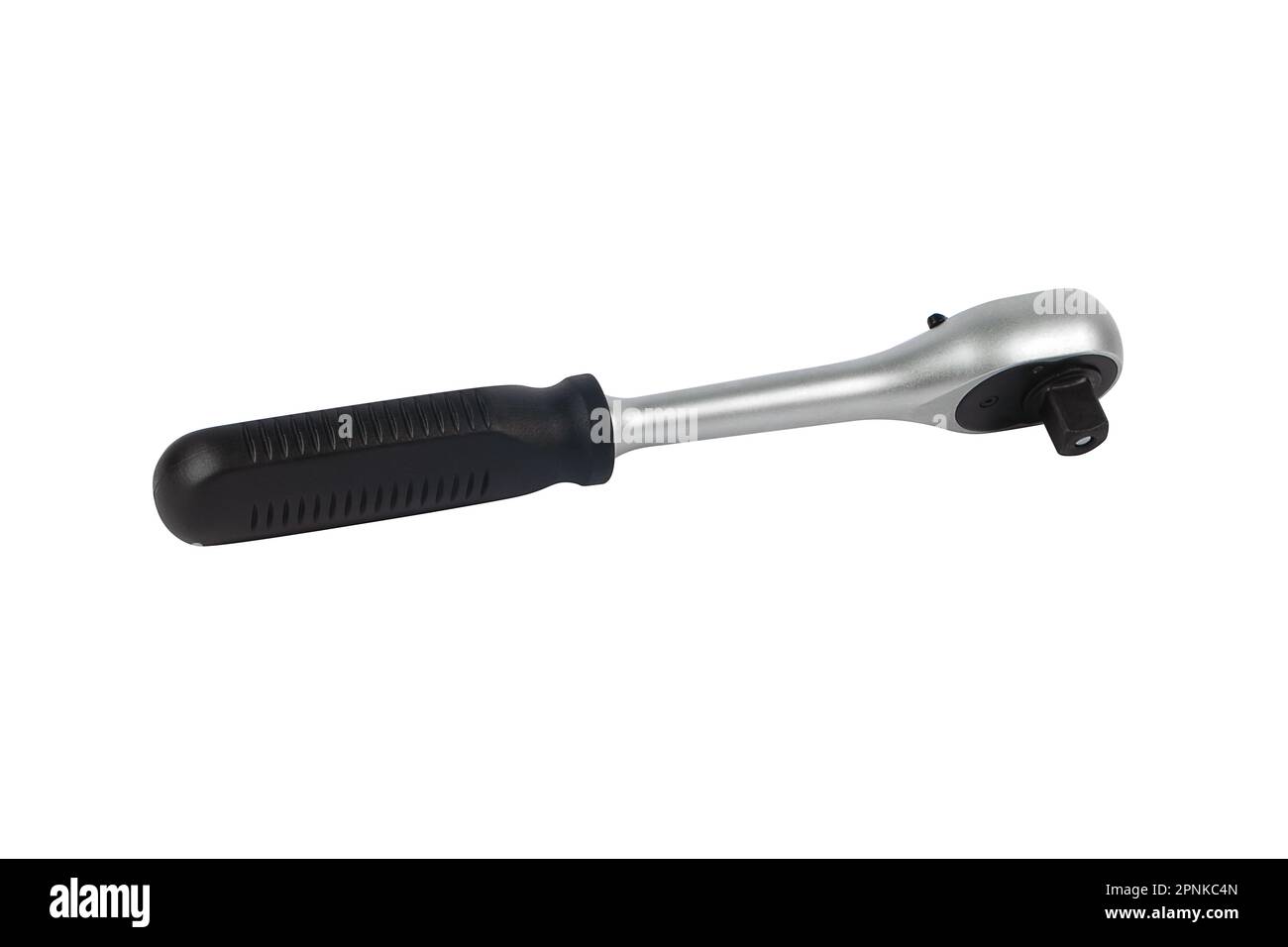 Ratchet socket wrench isolated on a white background. Quick release