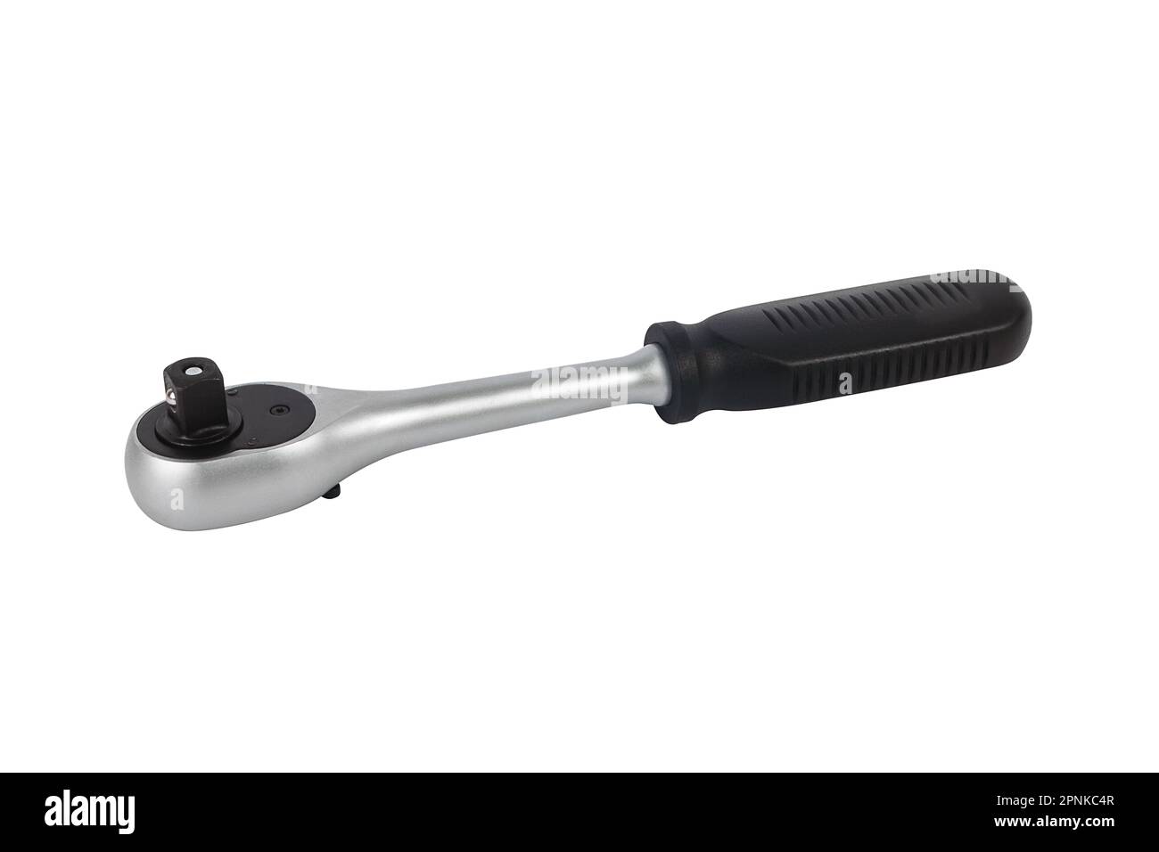 Ratchet socket wrench isolated on a white background. Quick release