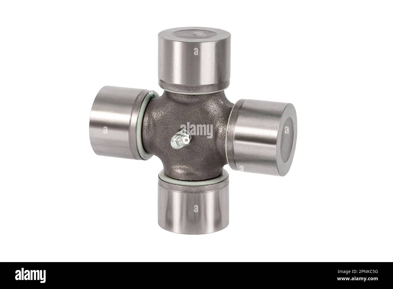 Universal joint bearing isolated on white background. Joint cross axel