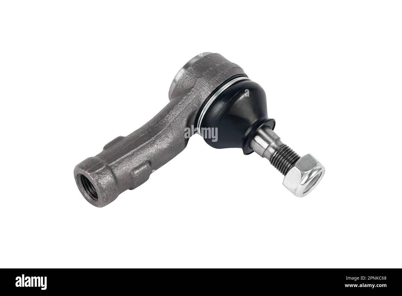Tie rod end, tie rod end isolated on white background. Auto parts. Spare parts for car Stock