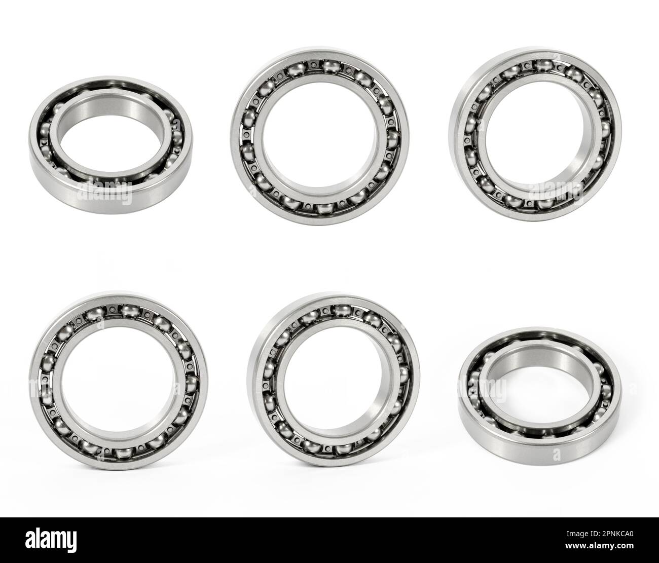 Ball Bearings isolated on white background. Spare parts catalog Stock