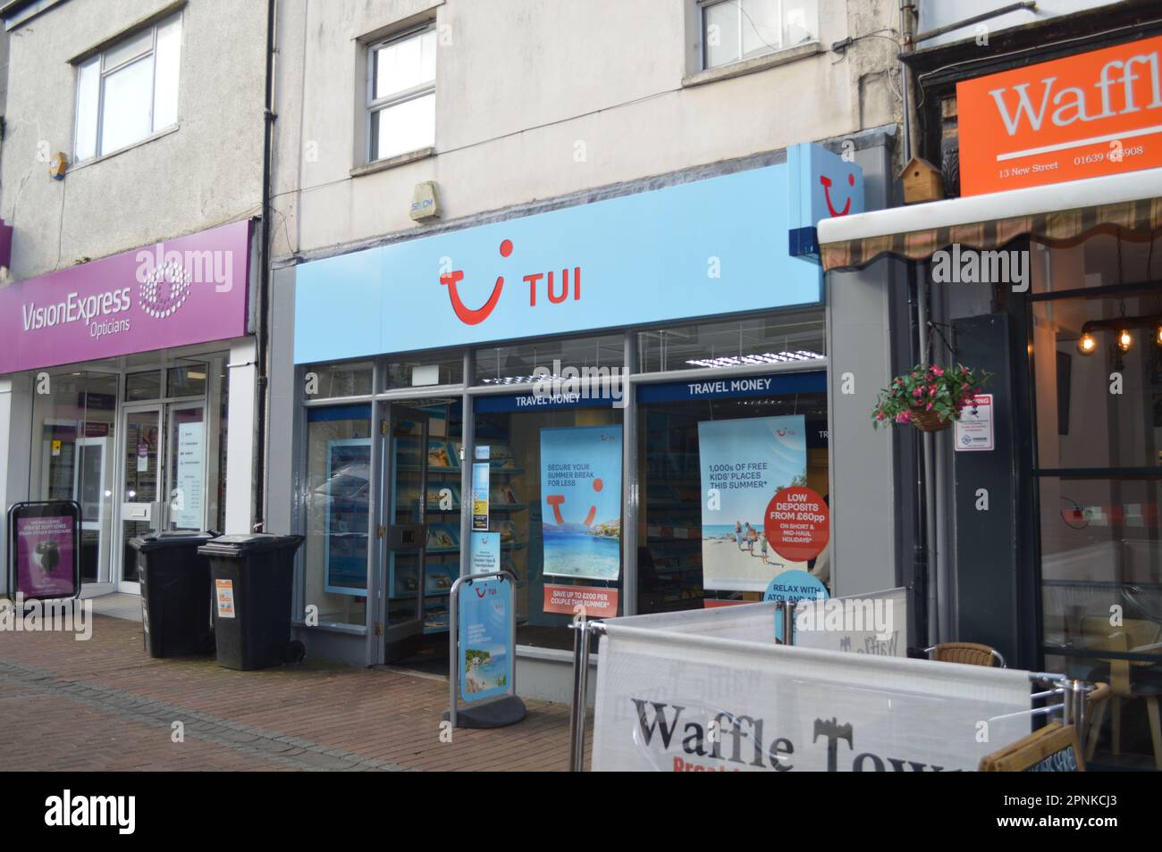 TUI Holiday Store in Neath, Wales, United Kingdom. 18th April 2023. Stock Photo