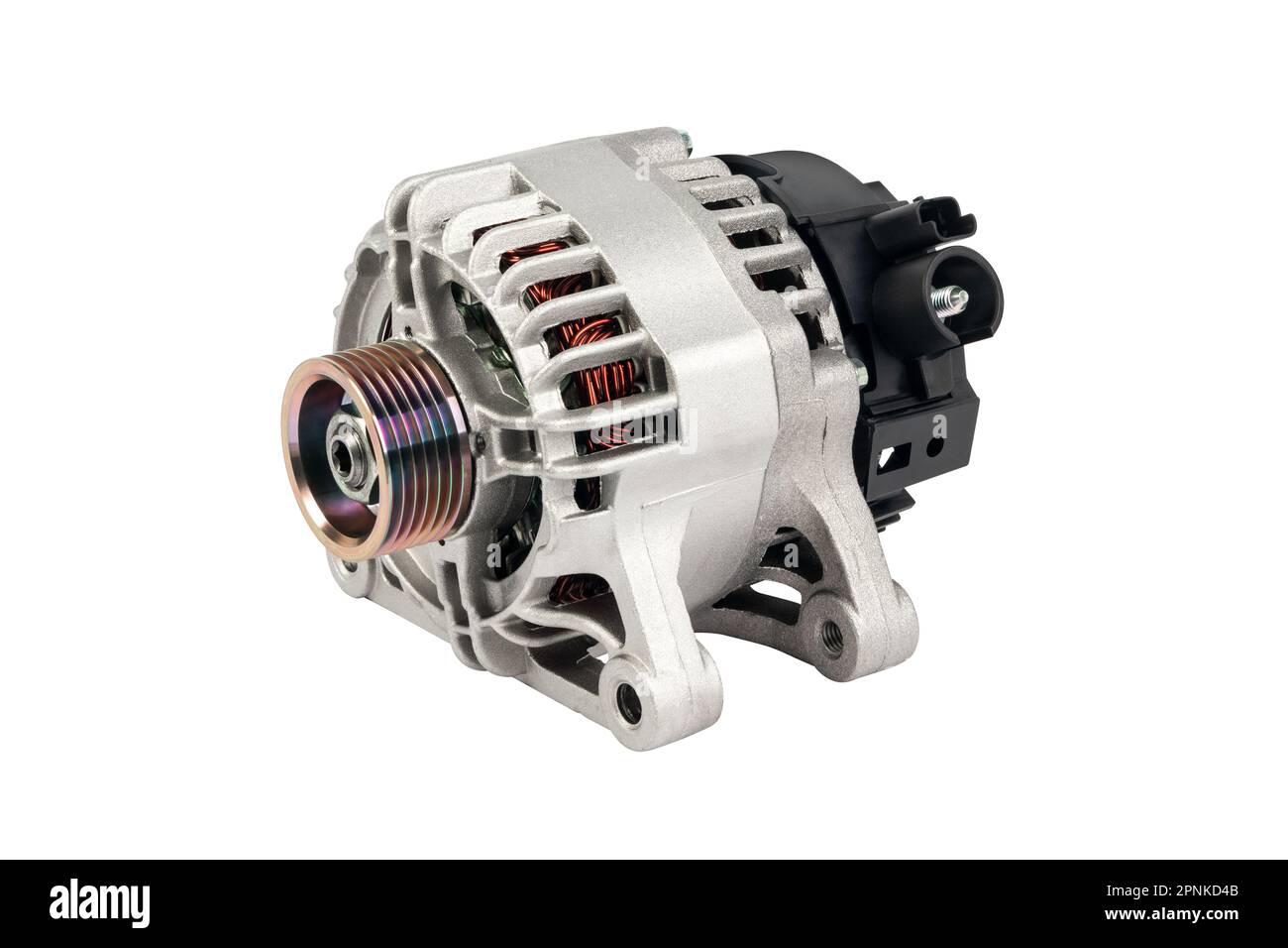 Car generator isolated on white background. Car electrical network element Stock Photo Alamy