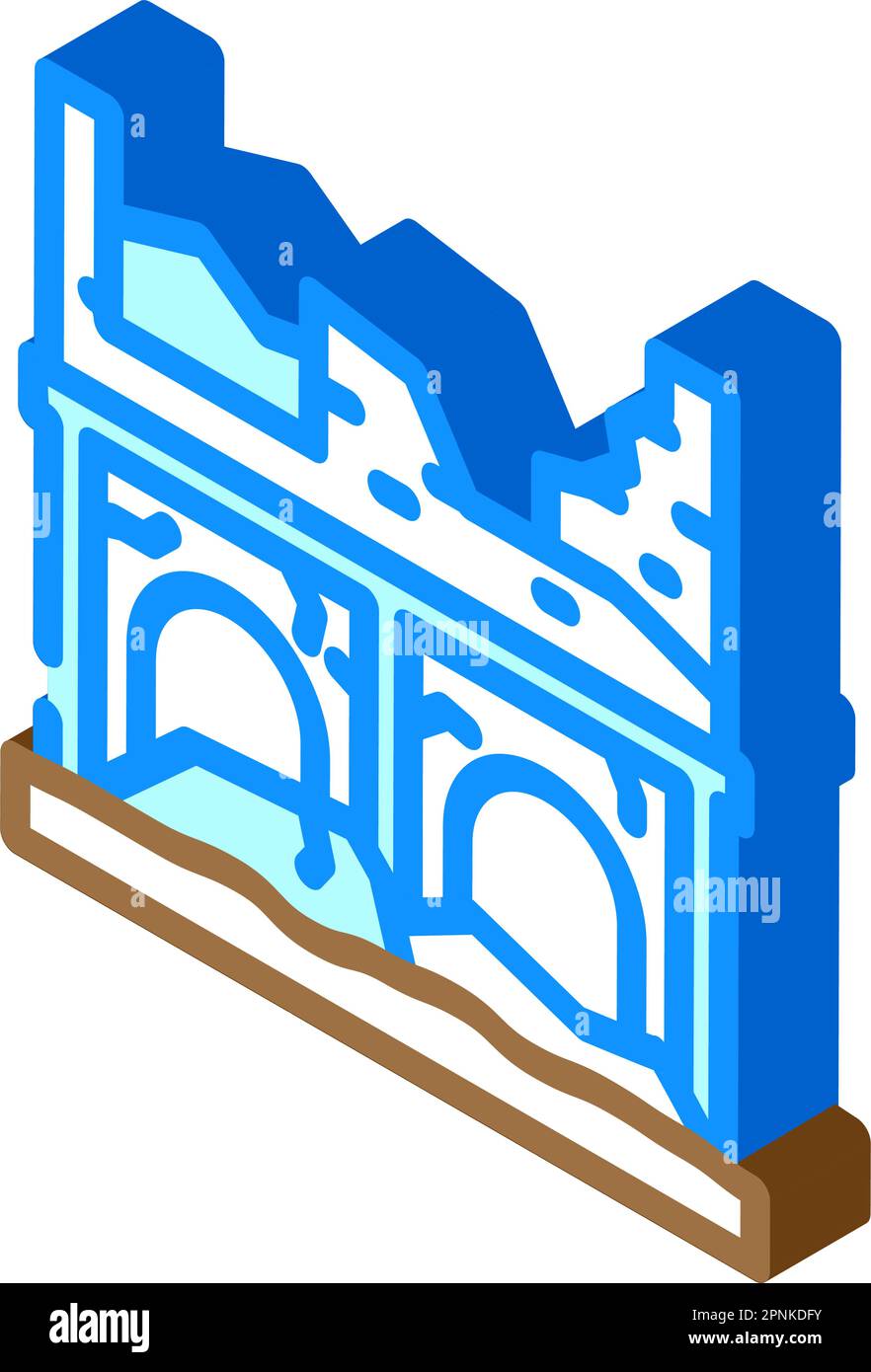 house earthquake destroyed isometric icon vector illustration Stock ...
