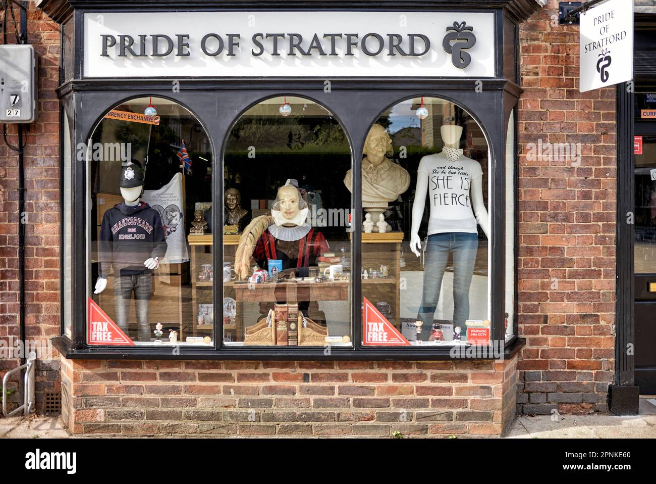 Pride of Stratford shop selling William Shakespeare souvenirs . Henley