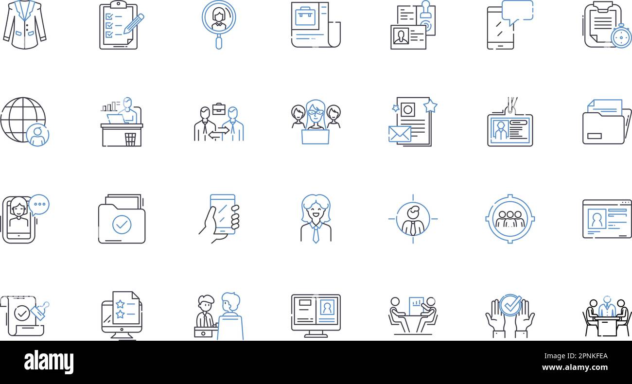 Brand manager line icons collection. Marketing, Branding, Strategy ...