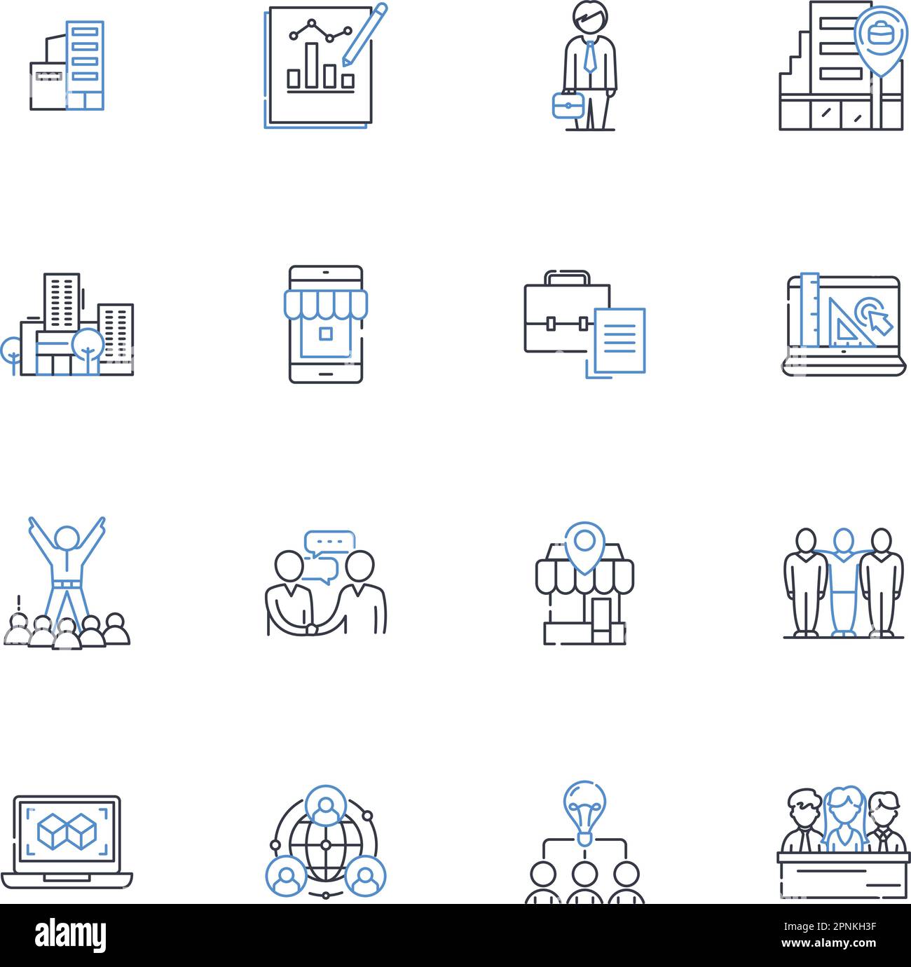IT strategy line icons collection. Alignment, Agility, Analysis ...