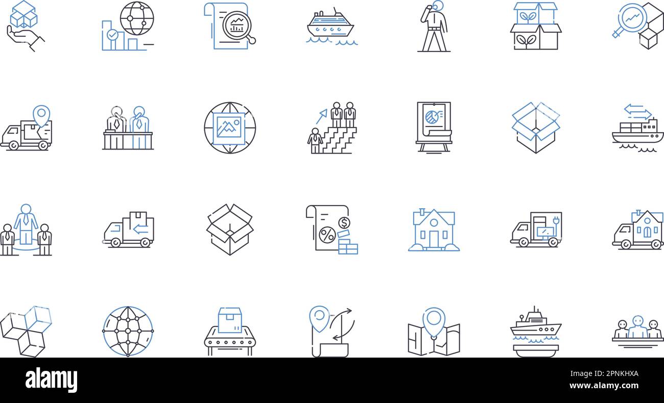 Strategic Planning line icons collection. Vision, Goals, Objectives, SWOT, Strategy, Execution, Alignment vector and linear illustration. Analysis Stock Vector