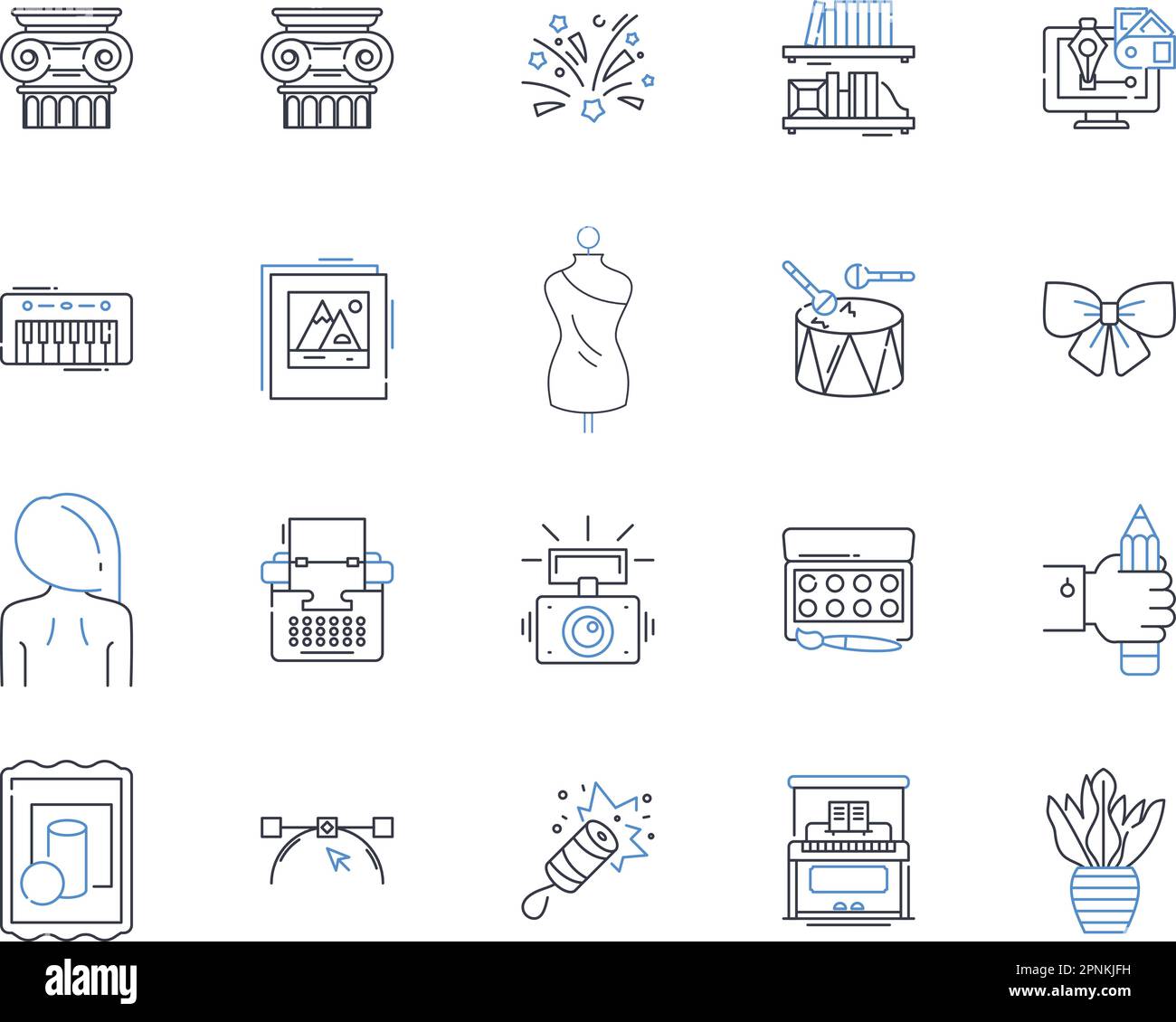 Prototyping methodology line icons collection. Iteration, Prototype ...