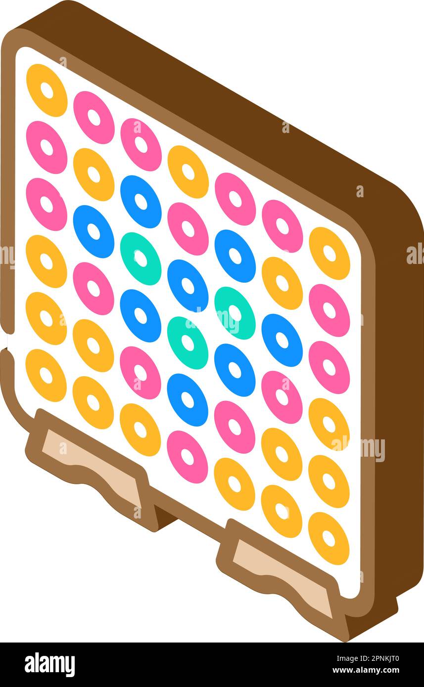 pegboard kid bedroom isometric icon vector illustration Stock Vector ...