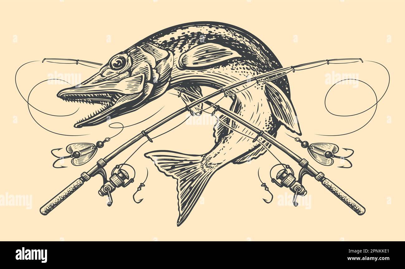 Fishing tackle illustration hi-res stock photography and images