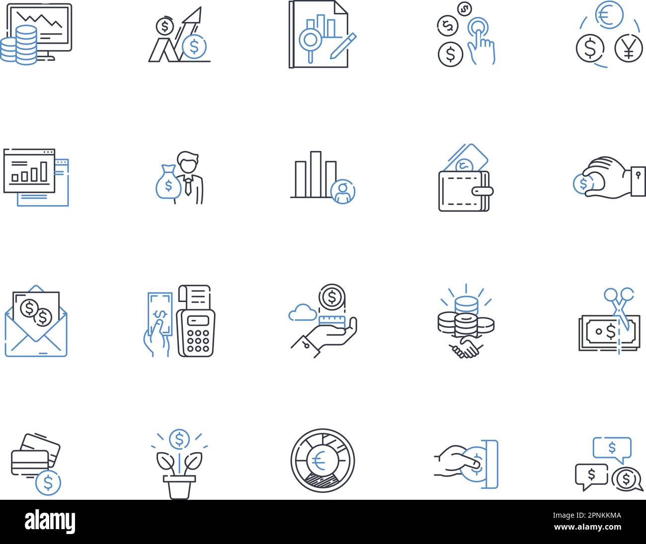 Fundraising drive line icons collection. Donations, Support, Contribution, Philanthropy, Charity, Campaign, Generosity vector and linear illustration Stock Vector