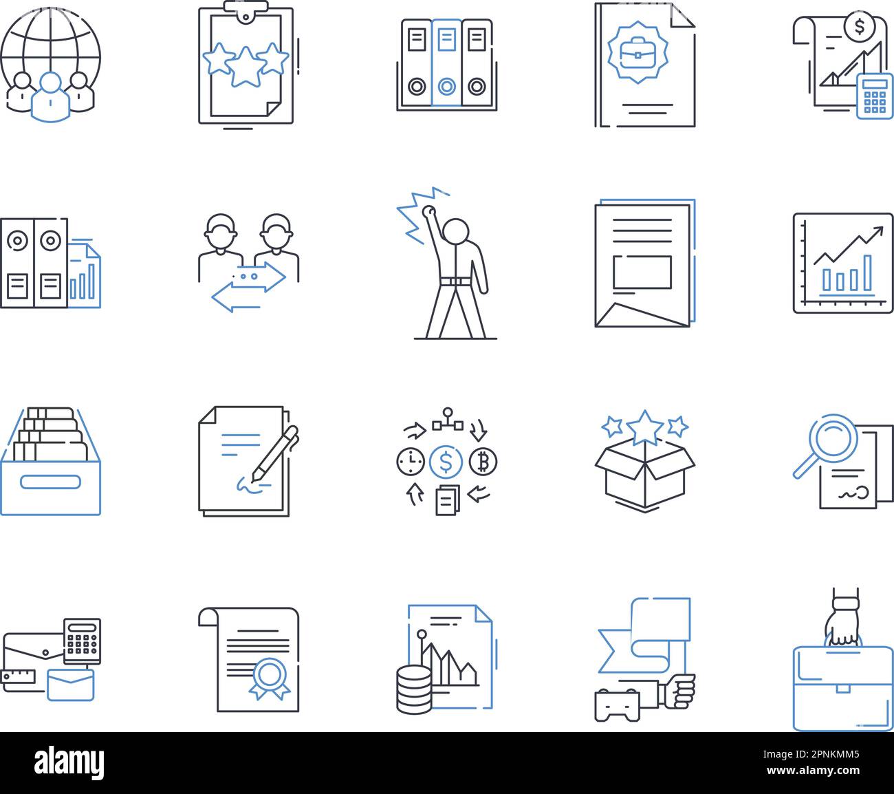 Information Management Line Icons Collection Data Analytics Archives