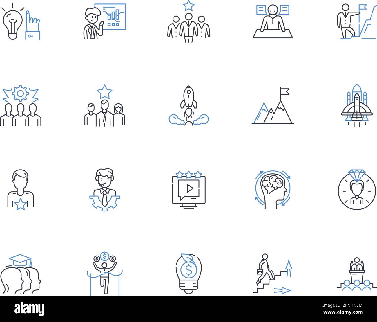 Stewardship business line icons collection. Sustainability, Responsibility, Conservation, Ethics, Accountability, Environmentalism, Preservation Stock Vector