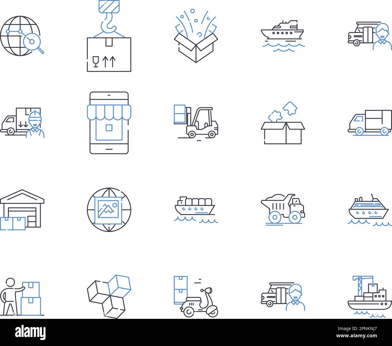 Messenger services line icons collection. Communication, Chat, IM, Texting, Messaging, Conversations, Voice vector and linear illustration. Video Stock Vector
