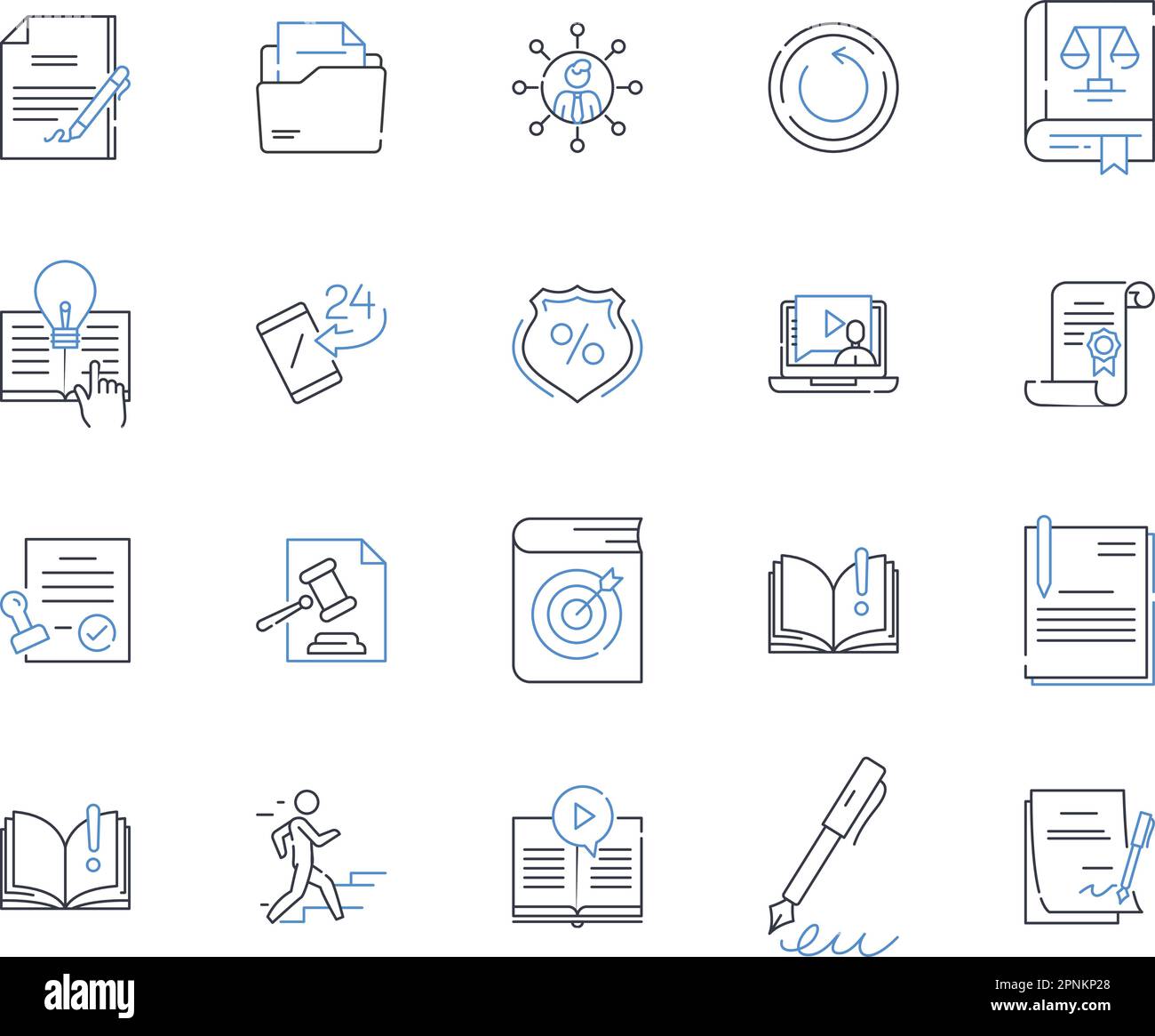 Electronic devices line icons collection. Smartph, Tablet, Laptop ...