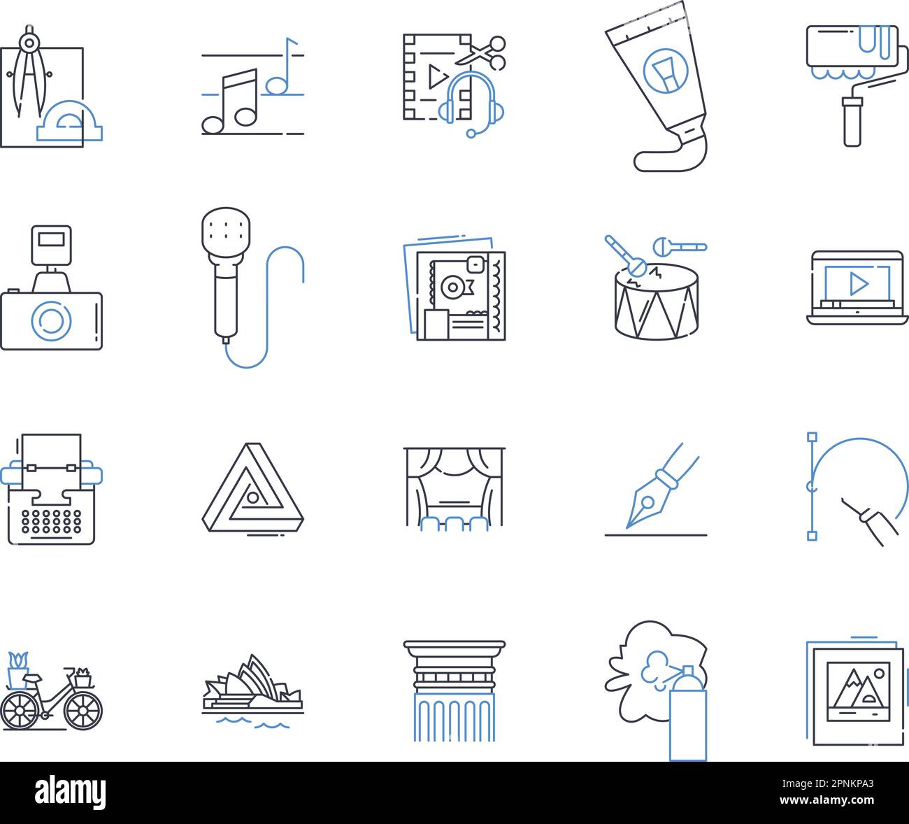 Ingenious trade line icons collection. Innovation, Creativity ...