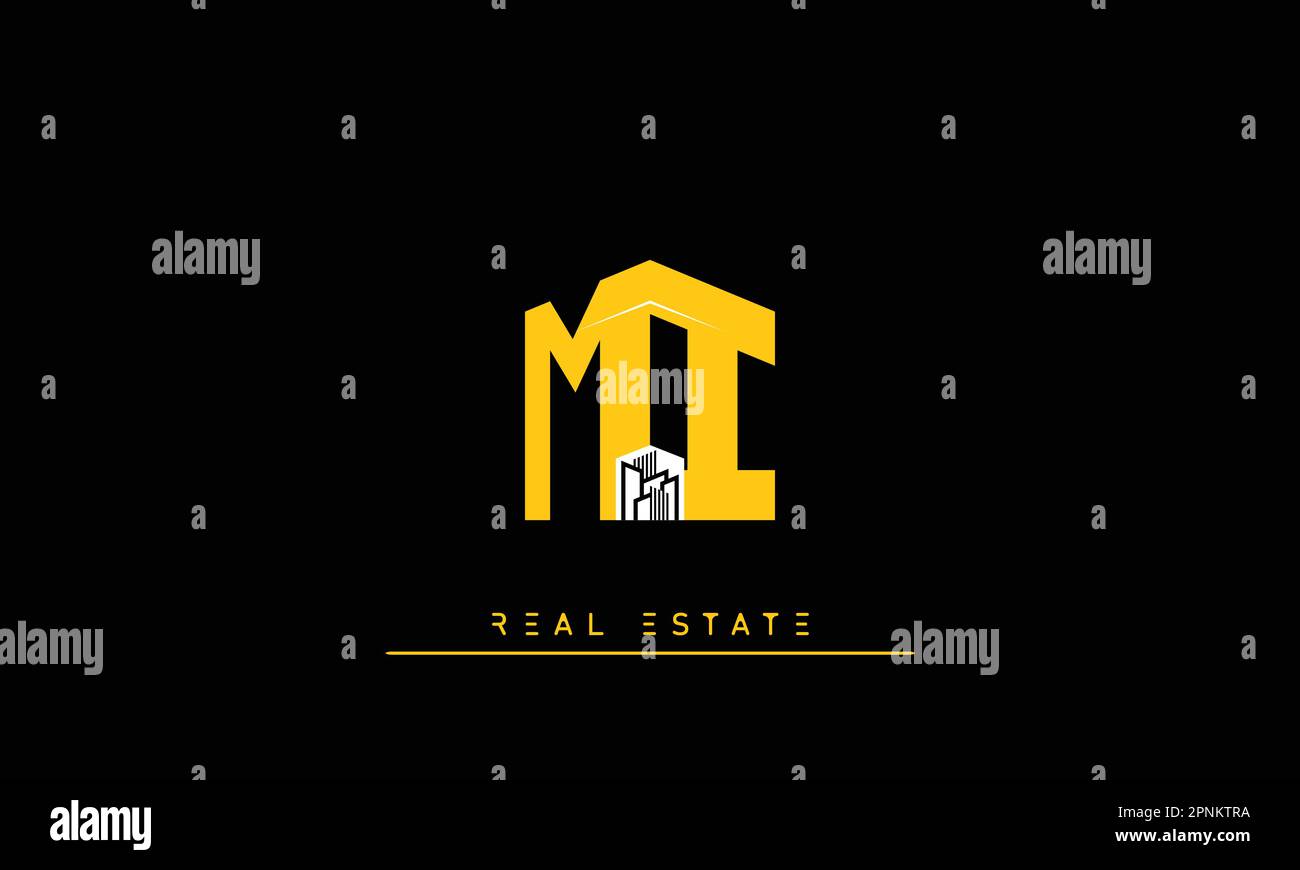 Real Estate letters Modern Creative logo MI , IM Stock Vector