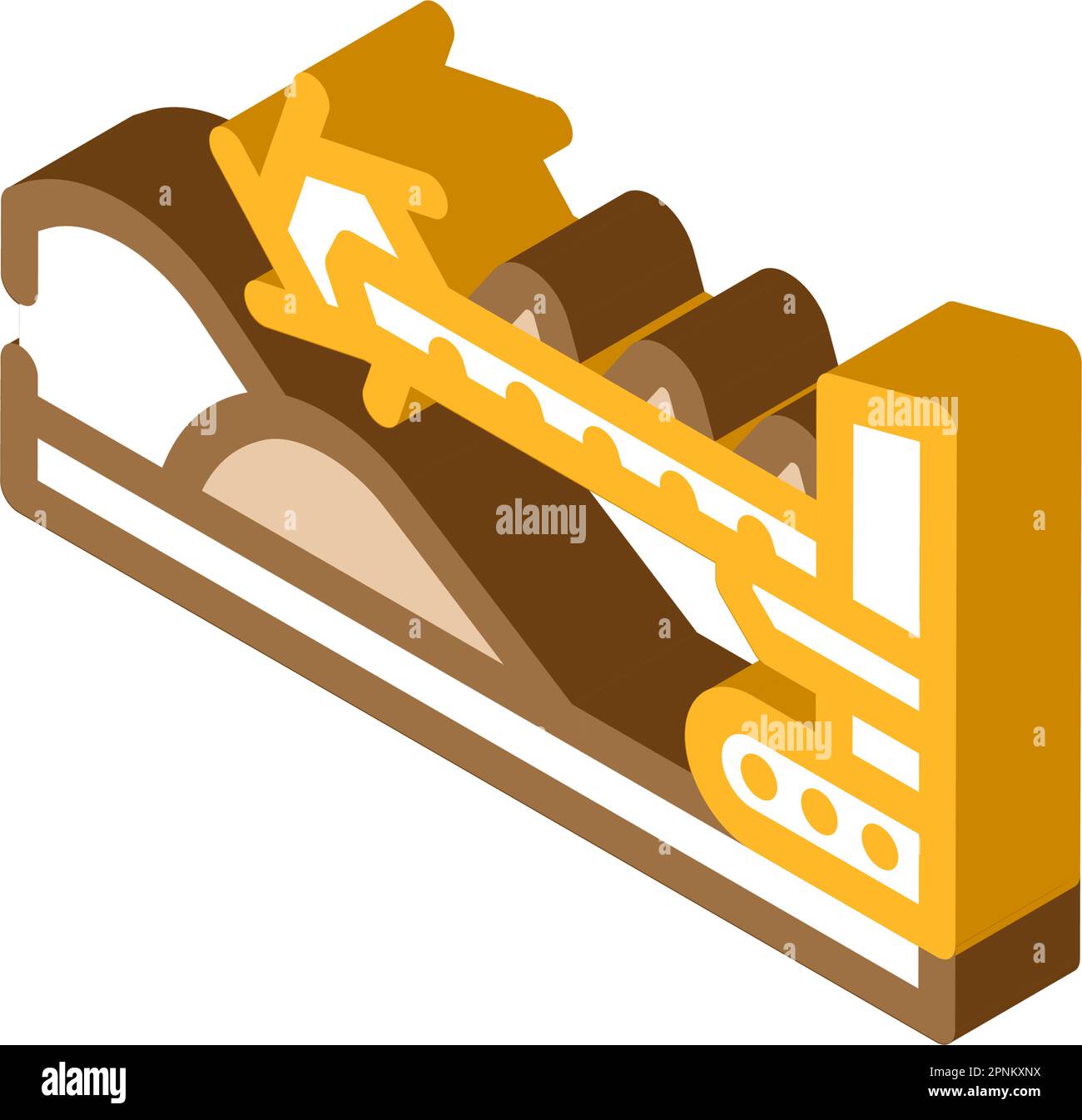 stacker reclaimer steel production isometric icon vector illustration ...