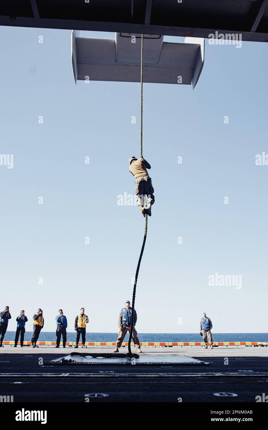 A U.S. Marine with the 26th Marine Expeditionary Unit (MEU) conducts ...