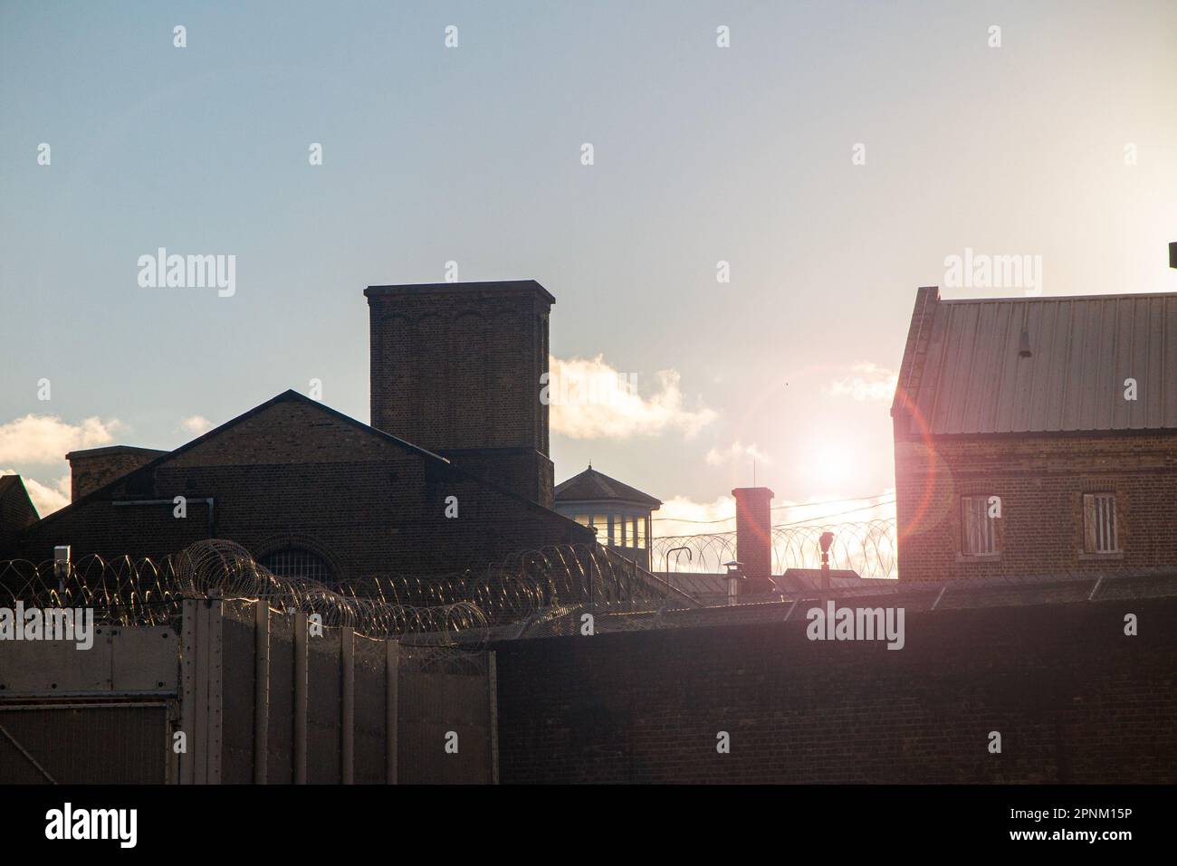 Early morning at Wandsworth Prison Stock Photo