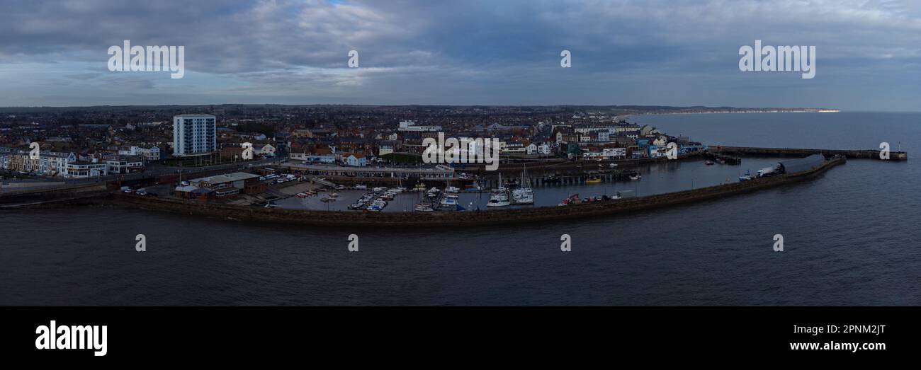 Aerial View, Bridlington Harbour Panorama Stock Photo Alamy