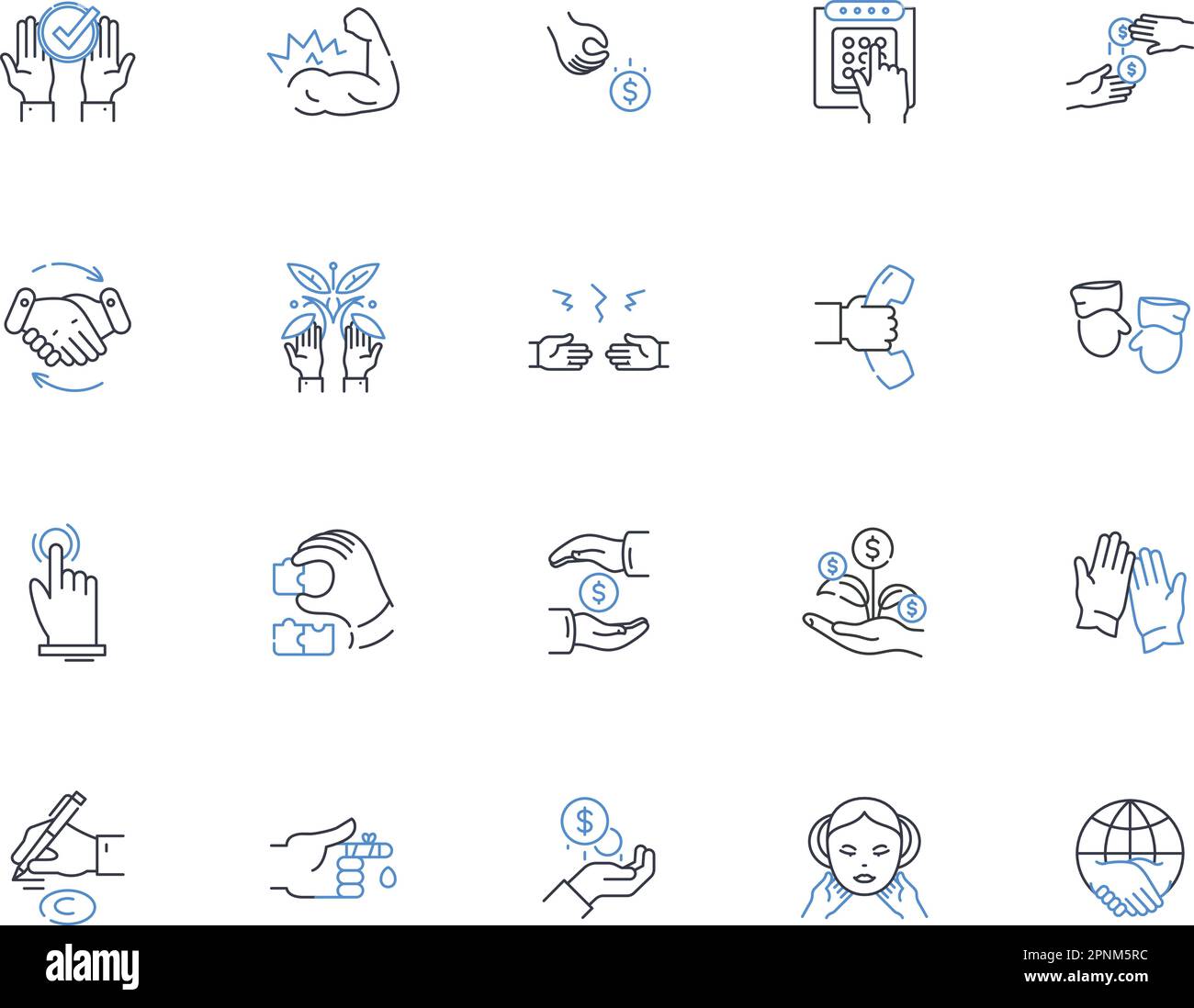 Appendages line icons collection. Limbs, Extremities, Fingers, Toes, Arms, Legs, Hands vector