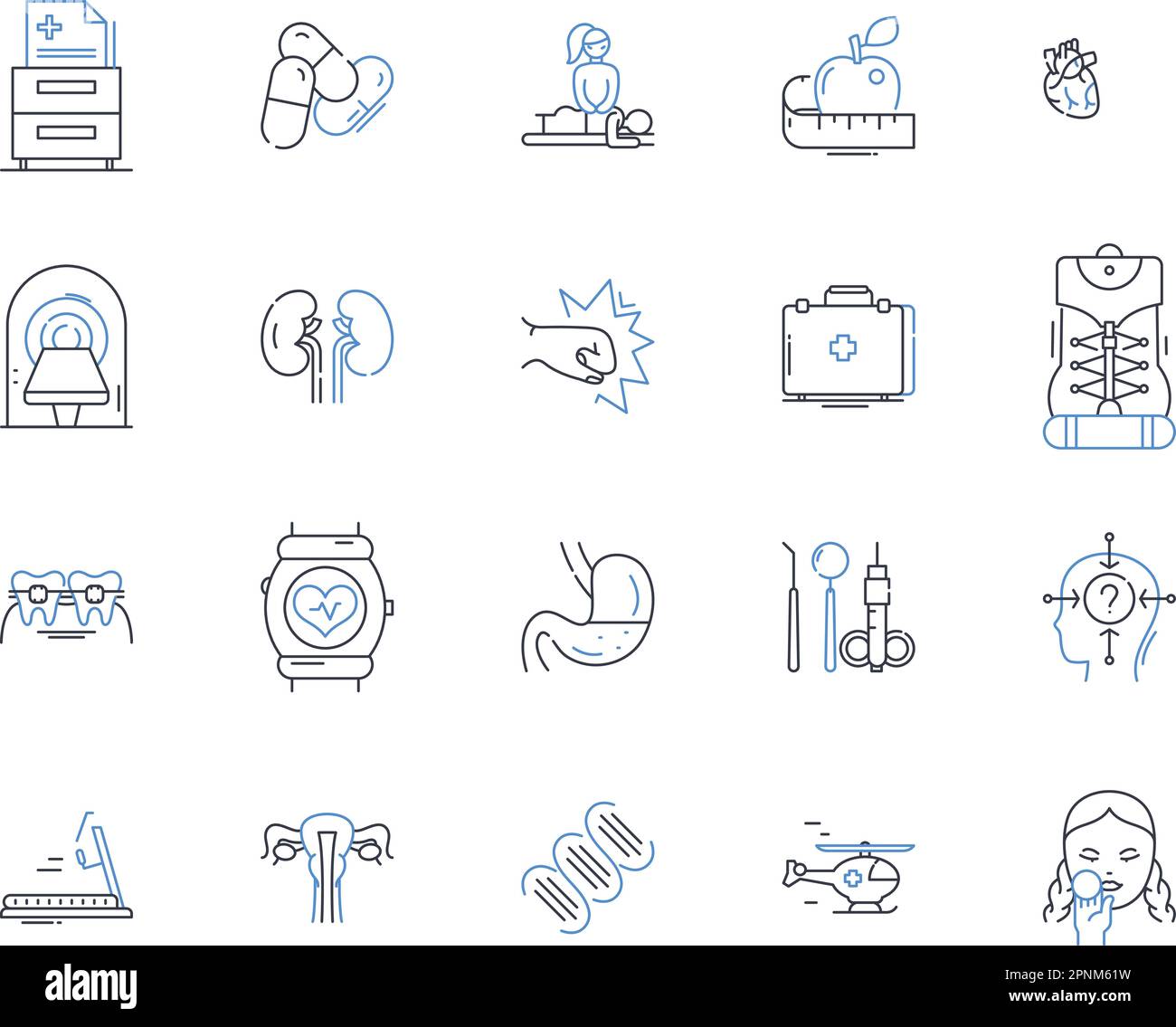 Workout regimen line icons collection. Fitness, Exercise, Strength