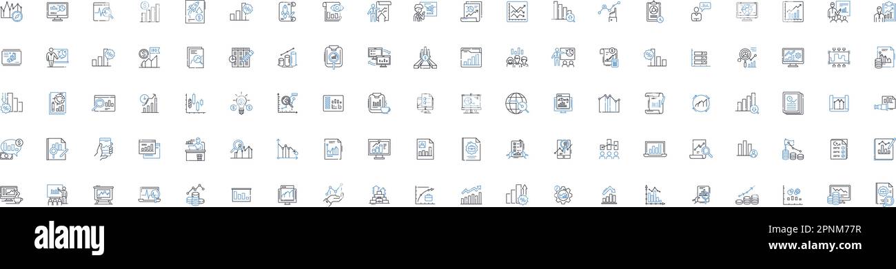 Probability Theory line icons collection. Chance, Randomization ...
