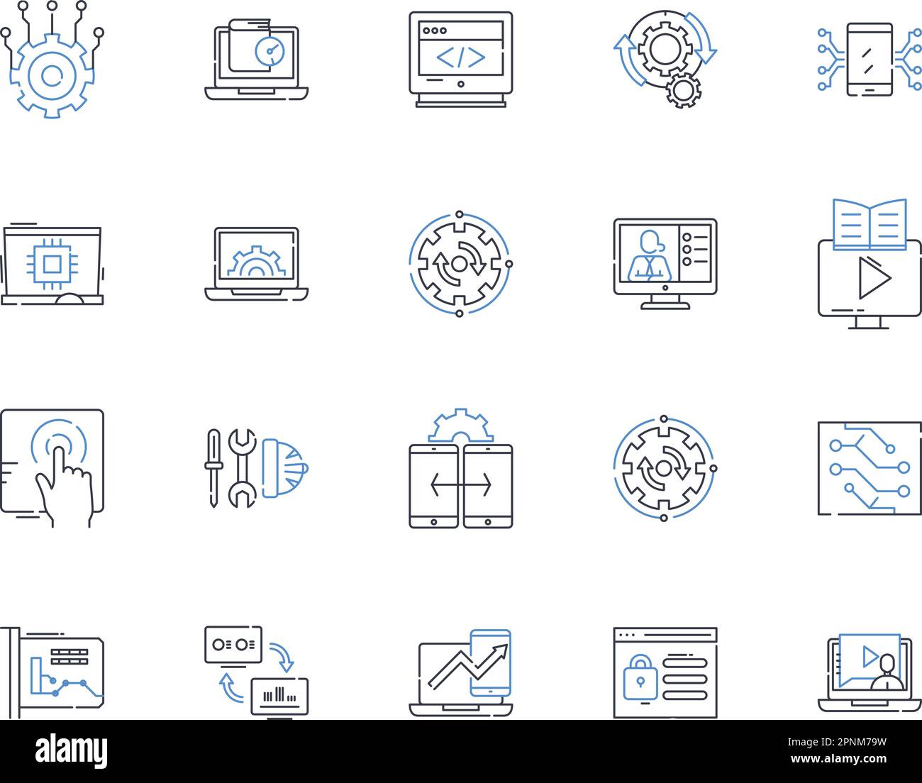 Online forum line icons collection. Discussion, Community, Online ...