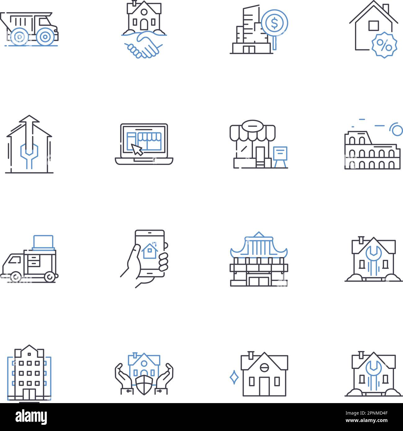 Castle line icons collection. Medieval, Fortress, Royal, Turrets, Dungeons, Moat, Ramparts vector and linear illustration. Stronghold,Chateau,Keep Stock Vector