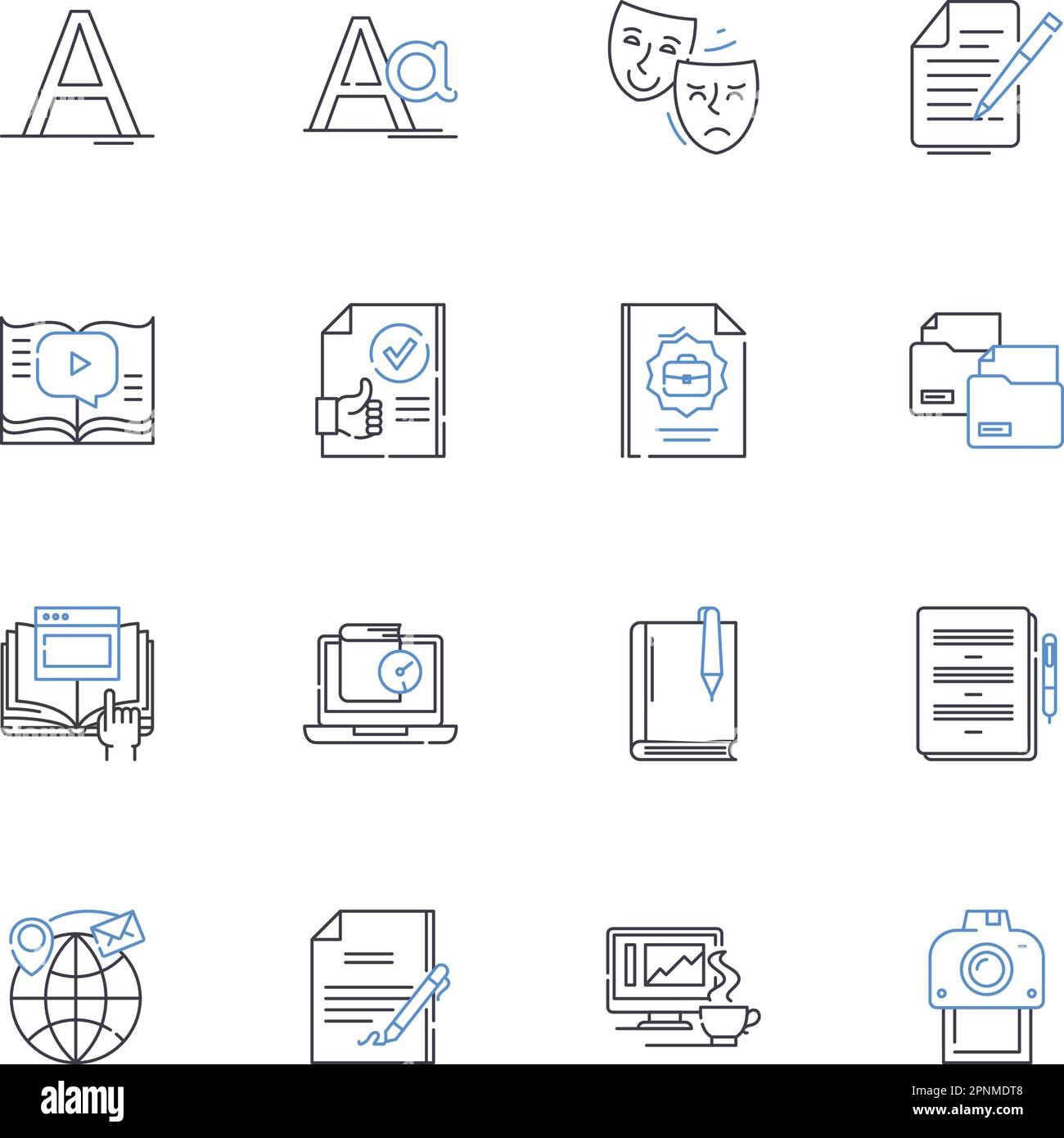 Combination line icons collection. Fusion, Blend, Integration, Mix ...