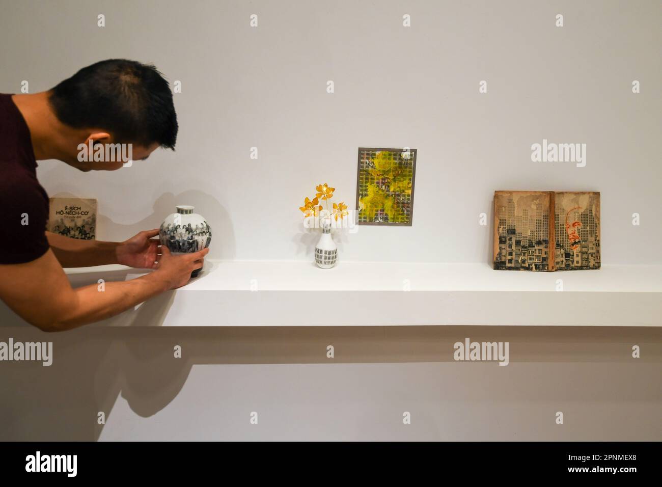 London, UK, 19th Apr 2023, Museum of the Home, a new exhibition opens called No Place Like Home, Looking through Vietnamese diaspora artist's eyes with some artists who live in Vietnam. Exhibition runs from 19th April till 11th July 2023., Andrew Lalchan Photography/Alamy Live News Stock Photo