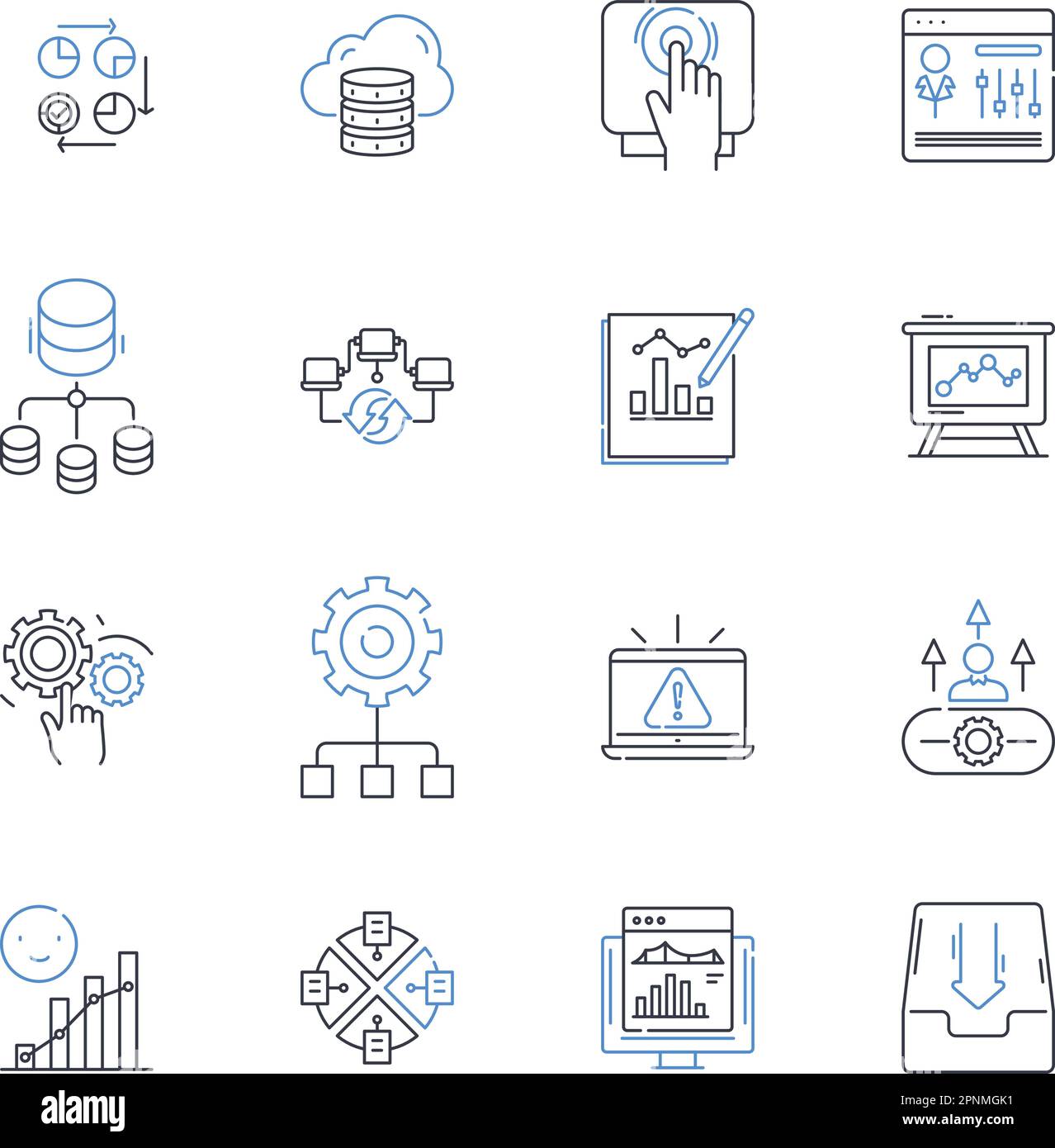 Findings and technology line icons collection. Discovery, Innovation ...