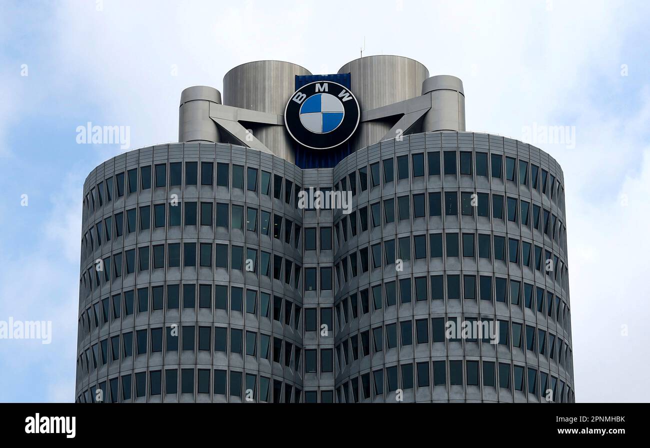 A photo shows BMW (Bayerische Motoren Werke AG) headquarters in Munich ...
