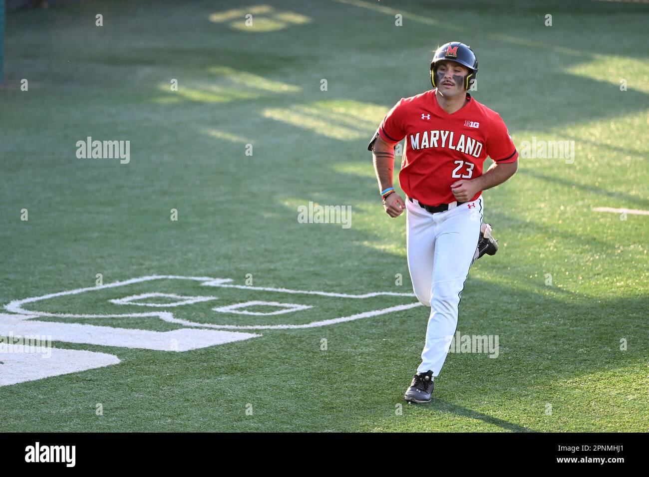 Maryland's Ian Petrutz trots home after hitting a three run home run