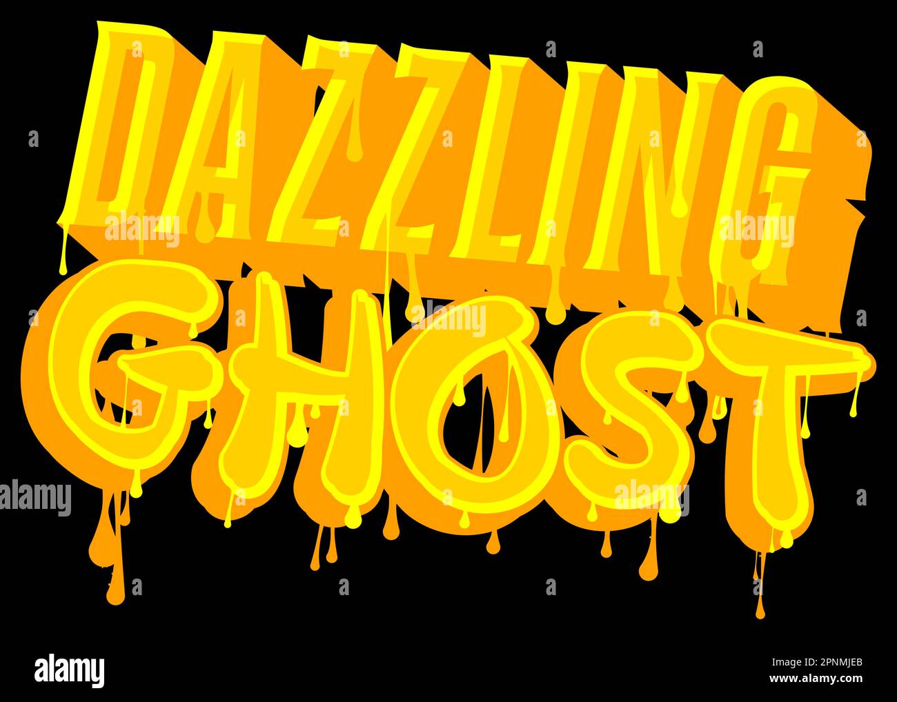 Dazzling Ghost. Graffiti tag. Abstract modern street art decoration