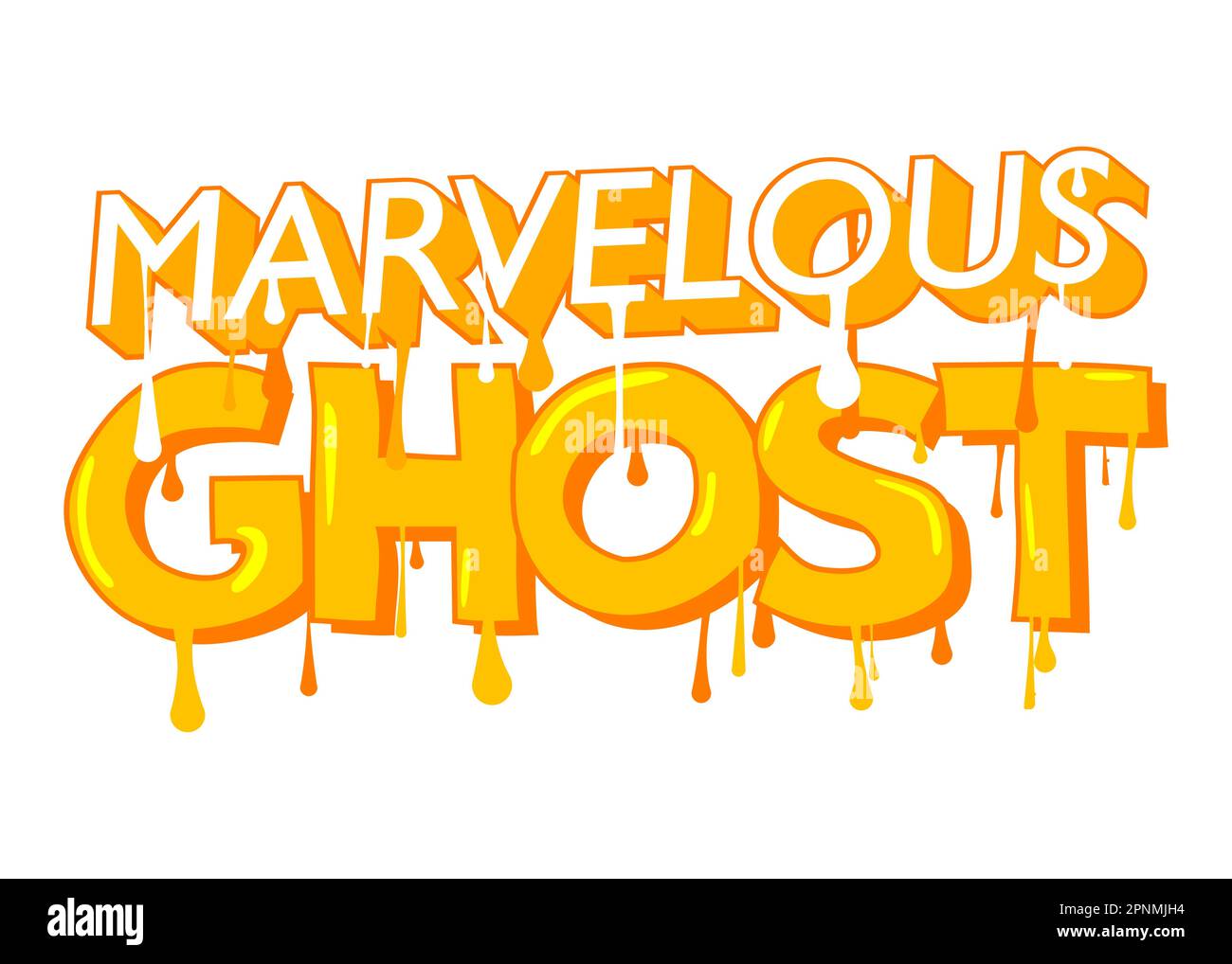 Marvelous Ghost. Graffiti tag. Abstract modern street art decoration