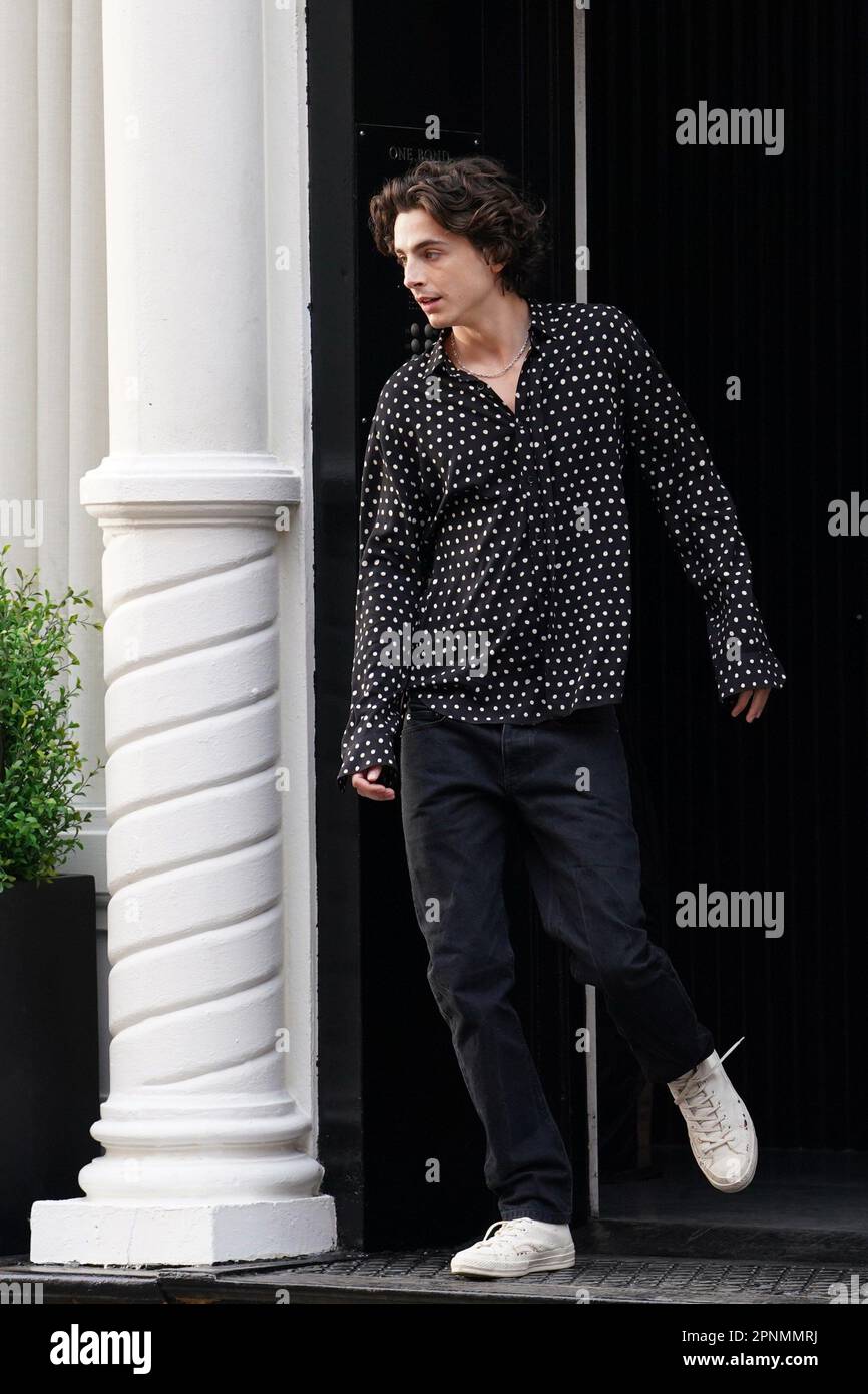 New York, NY, USA. 19th Apr, 2023. Timothee Chalamet out and about