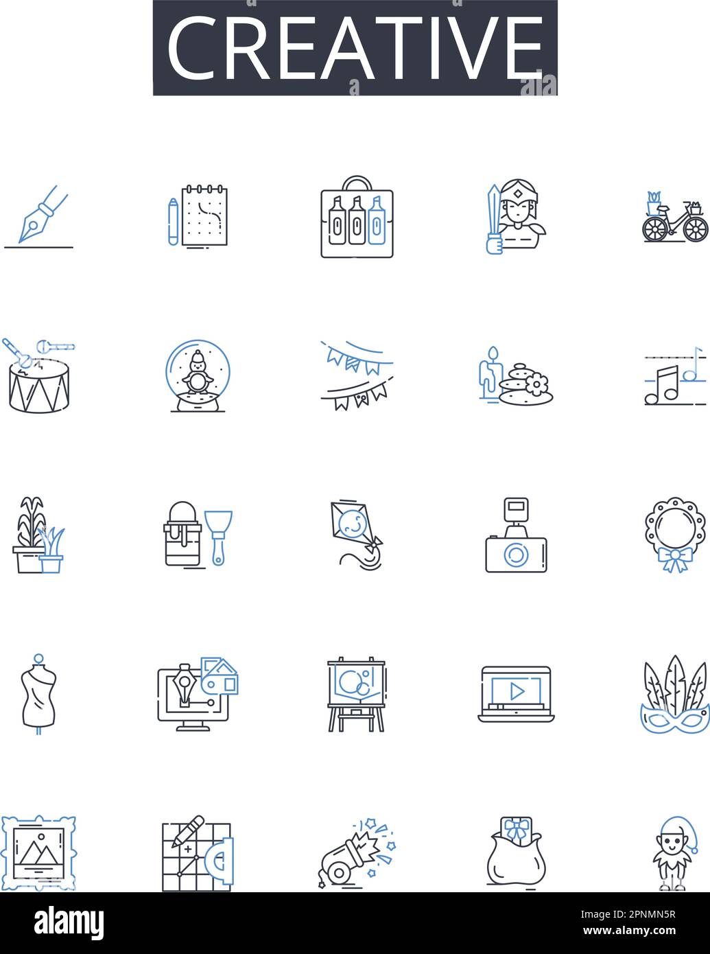 Creative line icons collection. Innovative, Resourceful, Artistic ...