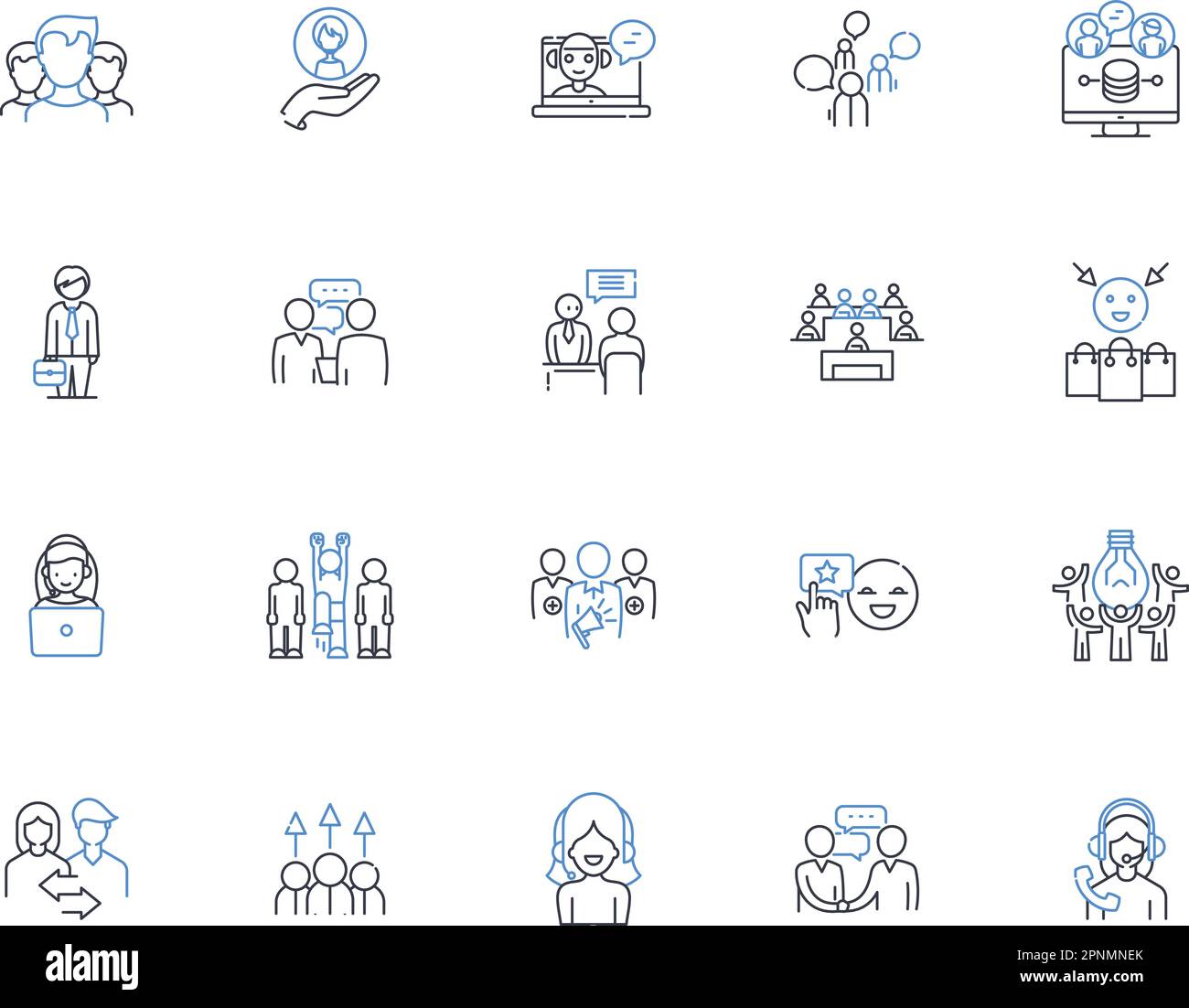 Counseling line icons collection. Therapeutic, Supportive, Insightful, Empathetic, Nonjudgmental, Transformative, Healing vector and linear Stock Vector