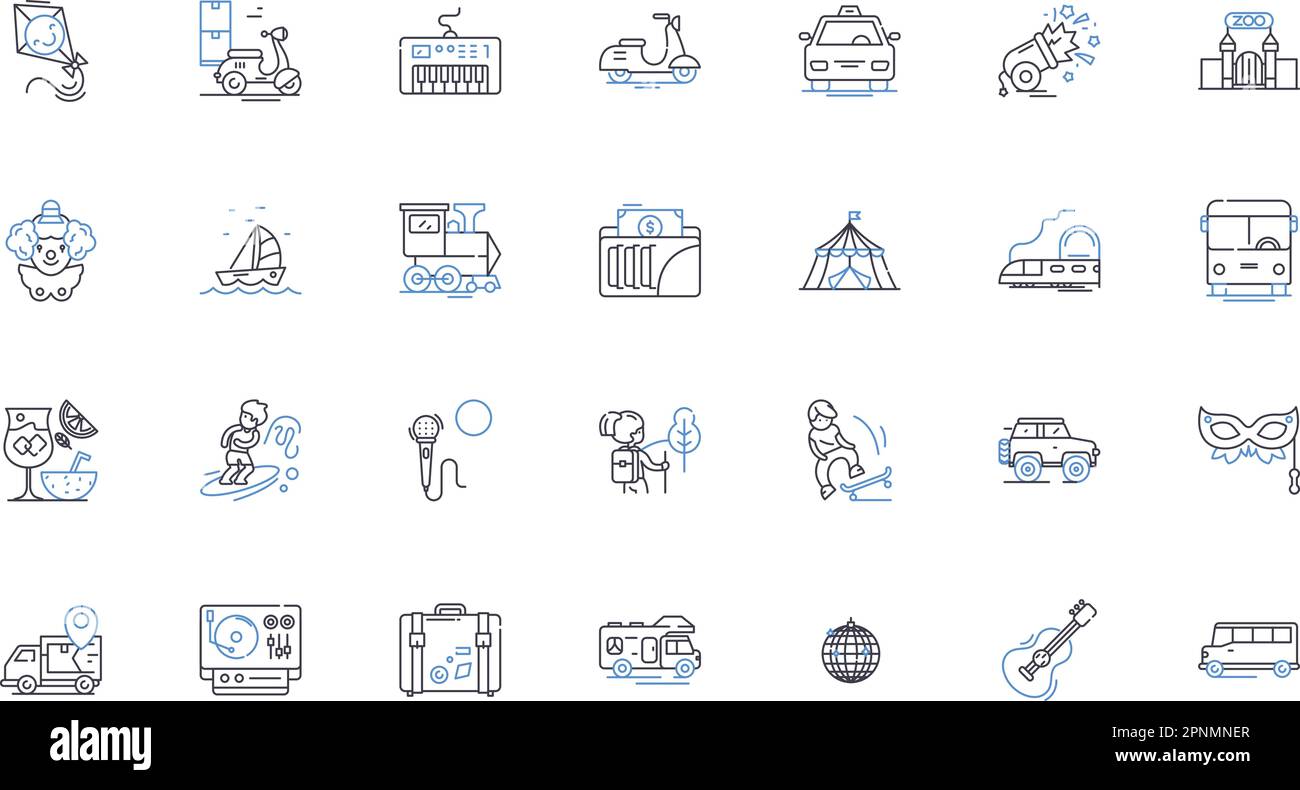 Roaming line icons collection. International, Nerk, Data, Plans, Connectivity, Cellular, Usage vector and linear illustration. Call,Premium,Travel Stock Vector