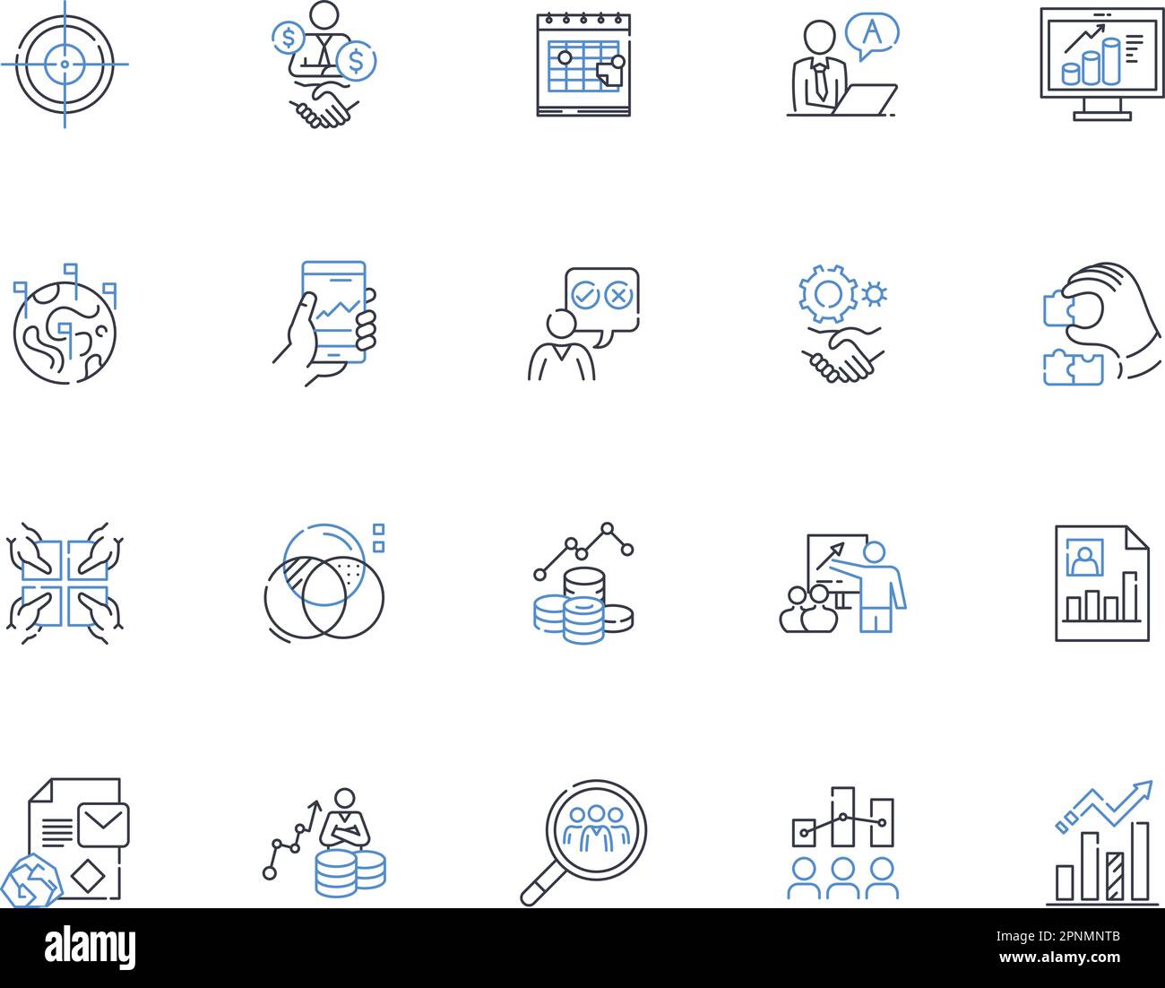 Human resources line icons collection. Recruitment, Training ...