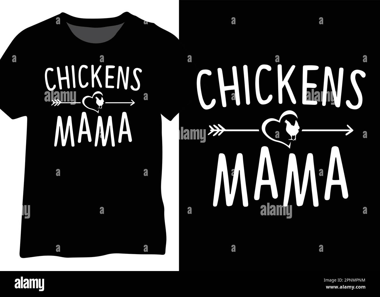 Chickens Mama, Chicken Lover Design Stock Vector