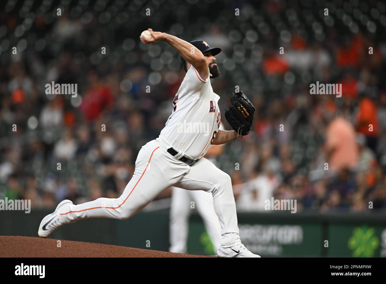 Houston Astros mascot Orbit during the MLB game between the Toronto Blue  Jays and the Houston Astros on Tuesday, April 18, 2023 at Minute Maid Park  in Stock Photo - Alamy