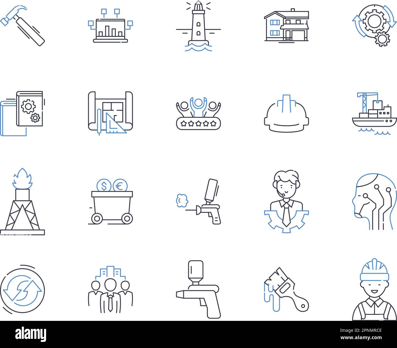 Engineer line icons collection. Design, Innovation, Problem-solving 