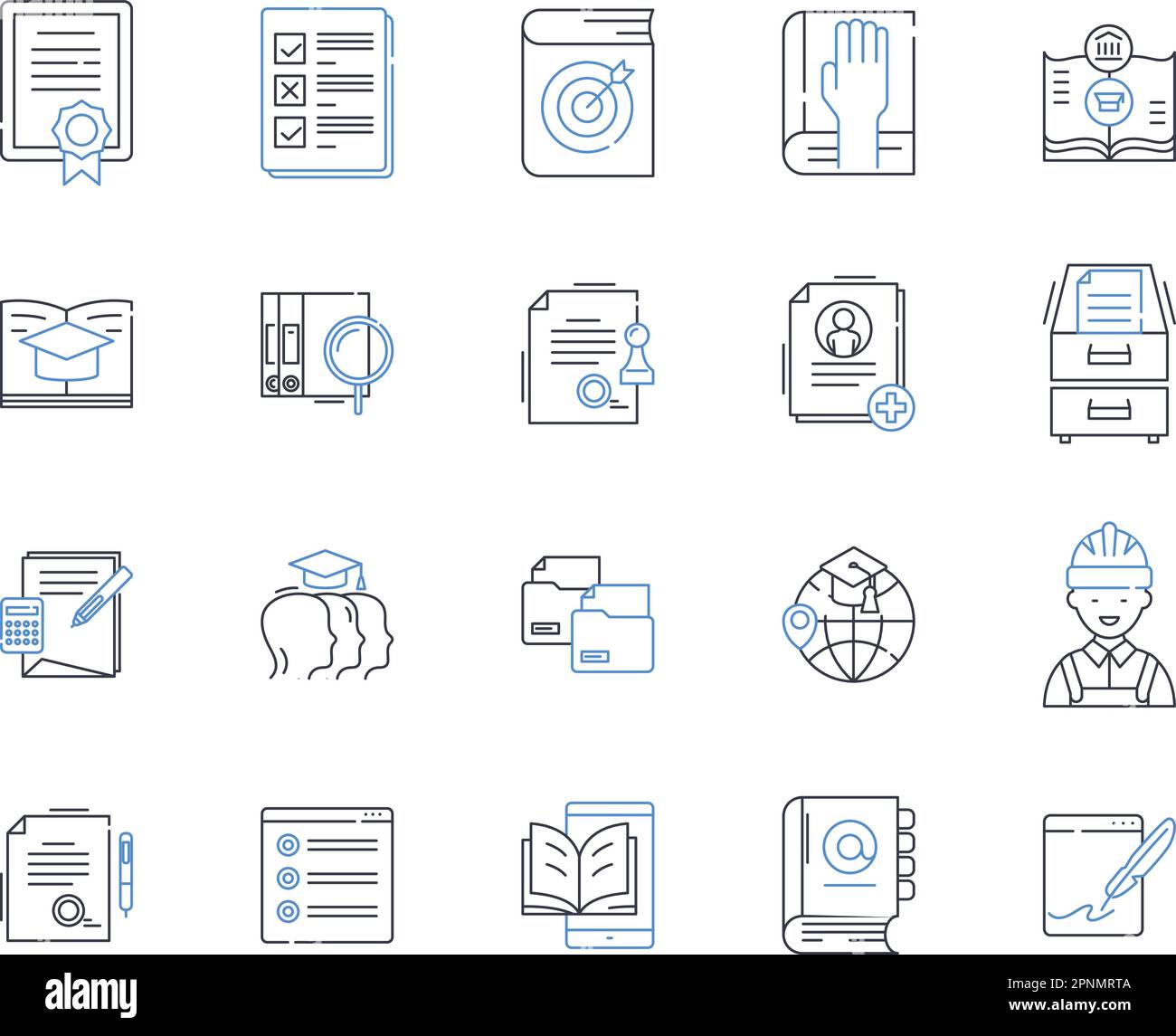 Compilation and anthropology line icons collection. Assemblage, Curation, Combination, Intertextuality, Collation, Diversity, Hybridity vector and Stock Vector