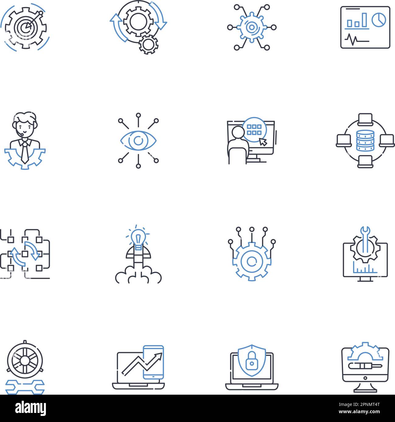 Cloud security line icons collection. Encryption, Firewall, Authentication, Vulnerability, Compliance, Authorization, Identity vector and linear Stock Vector